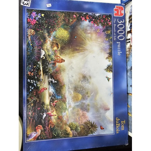 183 - A collection of 4x jigsaws to include 3x 3000 piece jigsaws and one 2000 piece by Waddingtons and Ra... 