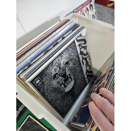 189 - Box containing a large quantity of Lp's of various genre to include Carpenters, Blue, Pink Floyd, Jo... 