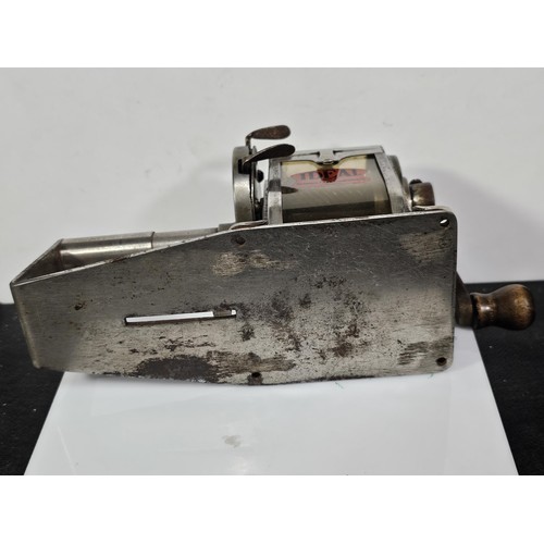212 - A good quality vintage well preserved Ideal, hand crank pencil sharpener featuring its original labe... 