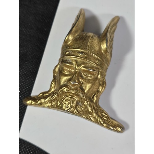 213 - A collection of car related items to include a Rover Viking bonnet mount, a Sunbeam Talbot bonnet ba... 