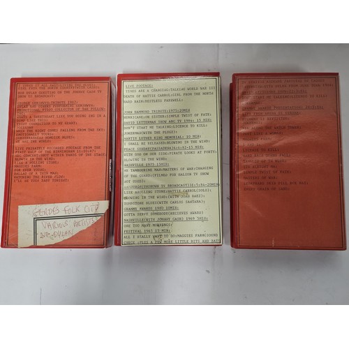 218 - A collection of 3 home recorded Bob Dylan VHS tapes of various concert footage.