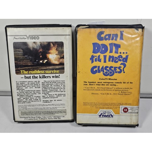 220 - 2x collectable video cassettes to include a Betamax Death Race 2000 by Brent Walker Video and an ear... 