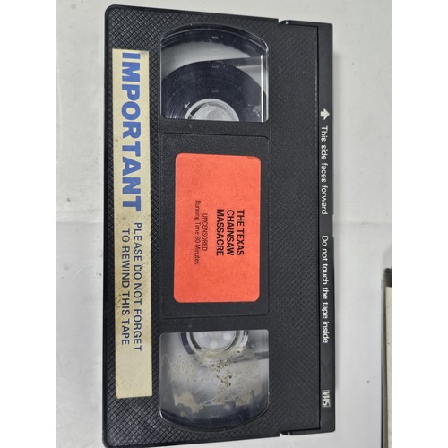 222 - A rare and collectable original Pre Cert The Texas Chainsaw Massacre UK release VHS cassette, Cat No... 