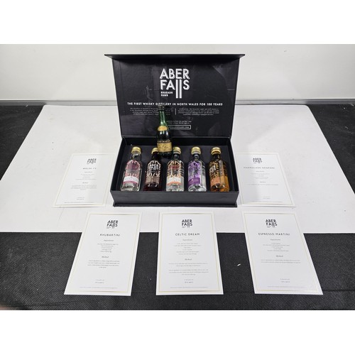 224 - A boxed set of Aber Falls Rhaeadr Fawr set of 5 liqueurs. The set includes miniature salted toffee l... 