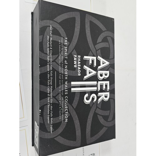 224 - A boxed set of Aber Falls Rhaeadr Fawr set of 5 liqueurs. The set includes miniature salted toffee l... 