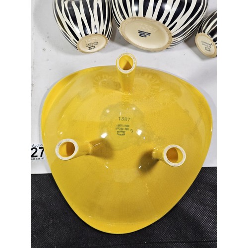 227 - A collection of rare mid century Beswick pieces by Albert Hallam and Jim Haywood in the Zebrette sty... 