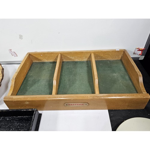 233 - A quantity of collectables to include an ebony dressing table set consisting of a pair of brushes st... 