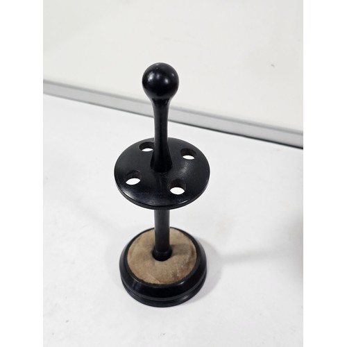 233 - A quantity of collectables to include an ebony dressing table set consisting of a pair of brushes st... 