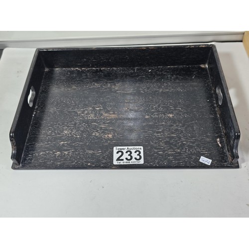 233 - A quantity of collectables to include an ebony dressing table set consisting of a pair of brushes st... 