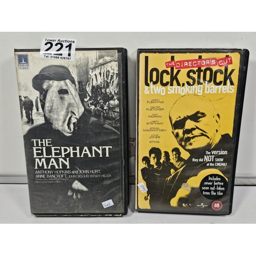 221 - 2 collectable VHS cassettes to include an ex rental pre cert The Elephant Man UK release on Thorn EM... 
