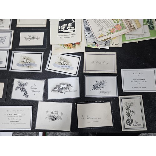215B - A very large quantity of early vintage and some antique greeting cards and birthday cards etc along ... 