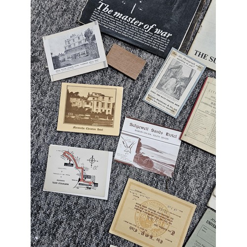 215F - Large quantity of various vintage and antique ephemera to include 3x large scrap books which are mos... 