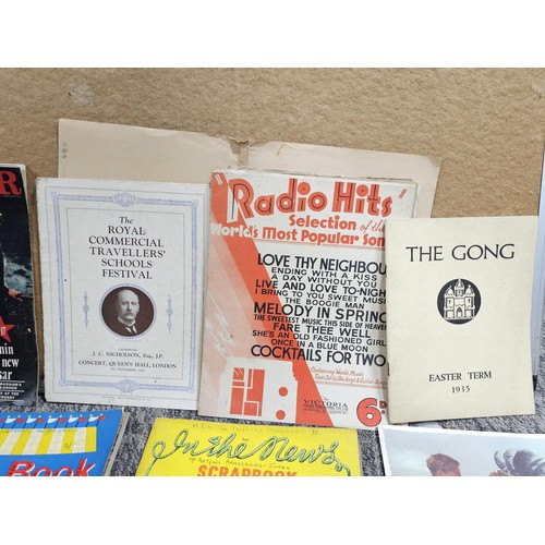 215F - Large quantity of various vintage and antique ephemera to include 3x large scrap books which are mos... 