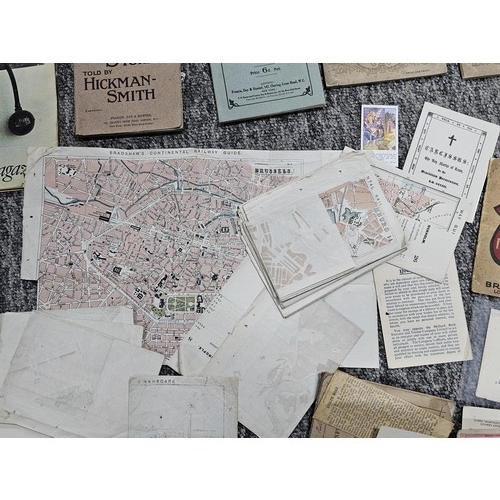 215F - Large quantity of various vintage and antique ephemera to include 3x large scrap books which are mos... 