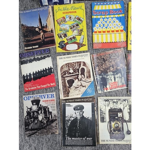 215F - Large quantity of various vintage and antique ephemera to include 3x large scrap books which are mos... 