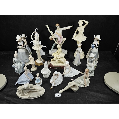 Large collection of ballet figures to include 2x large Juliana ...