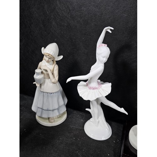 Large collection of ballet figures to include 2x large Juliana ...