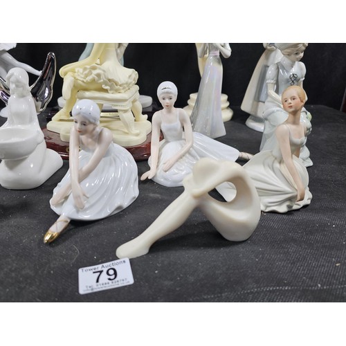 Large collection of ballet figures to include 2x large Juliana ...