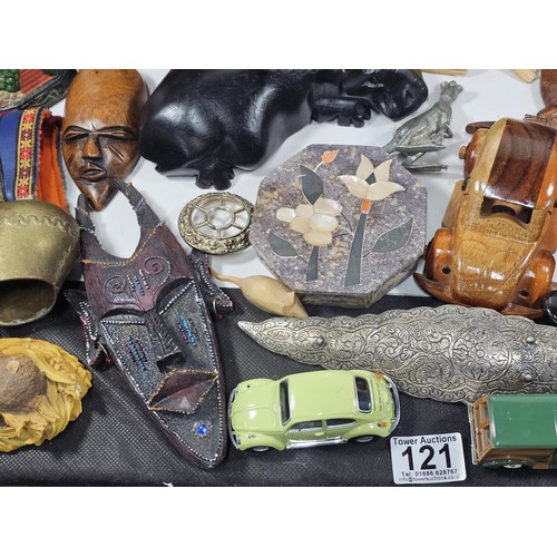 A large collection of collectable items to include hand crafted wooden ...