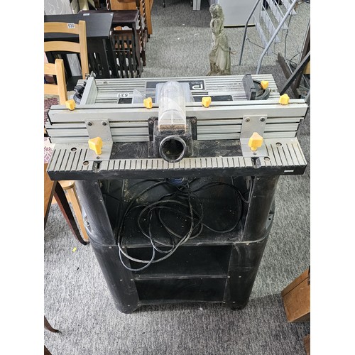 Good quality Pro router table on a solid free standing stand complete ...