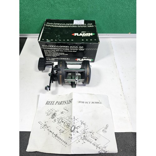 6 - Vintage FLADEN BOATMASTER 300GL MULTIPLIER REEL, UNUSED in Original Box, Level Wind, Right Hand Retr... 