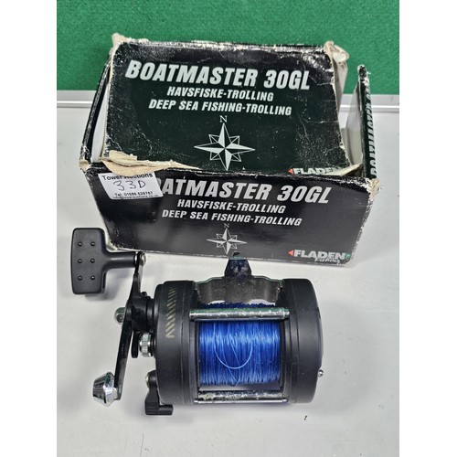 7 - Vintage FLADEN BOATMASTER 30gl DEEP SEA FISHING/TROLLING MULTIPLIER REEL in original but Worn Box wi... 