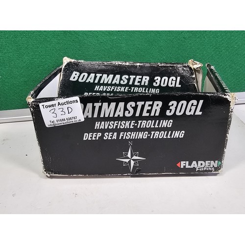 7 - Vintage FLADEN BOATMASTER 30gl DEEP SEA FISHING/TROLLING MULTIPLIER REEL in original but Worn Box wi... 