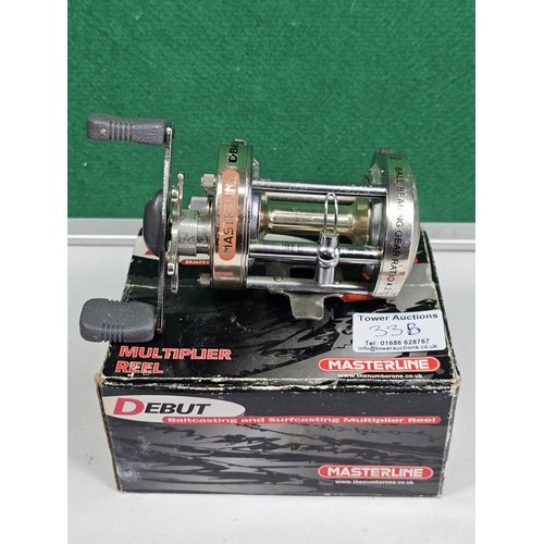 8 - Vintage MASTERLINE DEBUT DB60 MULTIPLIER REEL, UNUSED in Original Box, Level Wind, Right Hand Retrie... 