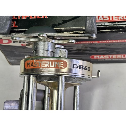 8 - Vintage MASTERLINE DEBUT DB60 MULTIPLIER REEL, UNUSED in Original Box, Level Wind, Right Hand Retrie... 