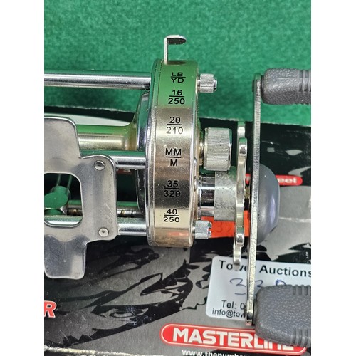 8 - Vintage MASTERLINE DEBUT DB60 MULTIPLIER REEL, UNUSED in Original Box, Level Wind, Right Hand Retrie... 