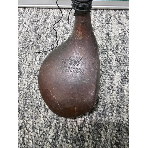 1 - A vintage material gun hardcase along with a cartridge and belt, also includes 2 vintage Hickory sha... 