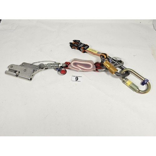 9 - A mixed lot of industrial fall‑arrest and access‑safety equipment, including a CABLOC/CASLOC cable‑g... 