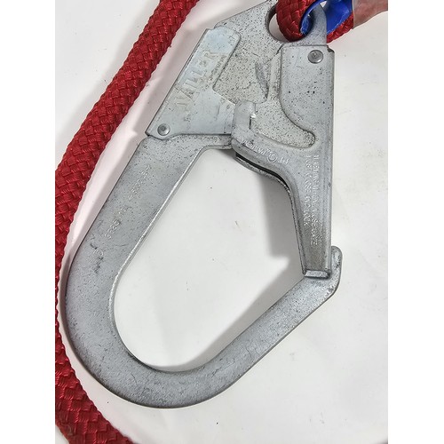 12 - Industrial fall‑arrest lanyard comprising a Miller locking snap hook, Miller rope‑grab device, and l... 