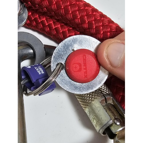 12 - Industrial fall‑arrest lanyard comprising a Miller locking snap hook, Miller rope‑grab device, and l... 