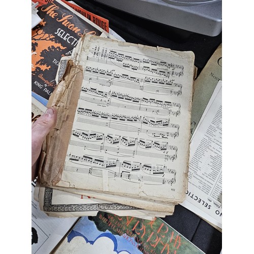 14 - A large collection of written music for piano, recorder etc covering various subjects to include Gri... 
