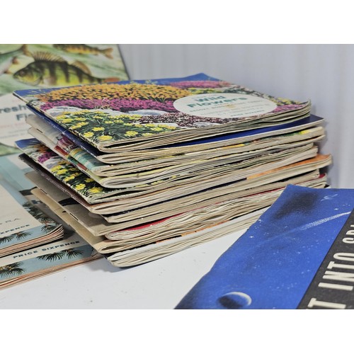 15 - A collection of tea card albums covering various subjects to include flowers, space, Animals, people... 