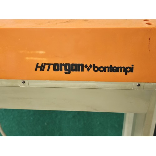 44 - A vintage Bontempi Hit 1 'Hit Organ' electronic organ in an orange and cream plastic casing, model n... 