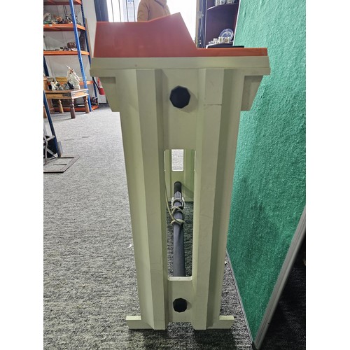 44 - A vintage Bontempi Hit 1 'Hit Organ' electronic organ in an orange and cream plastic casing, model n... 