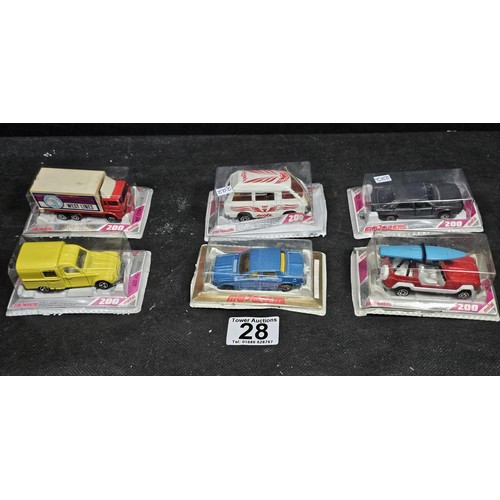 28 - A collection of 6x Majorette sealed vehicles to include cars, vans and lorries