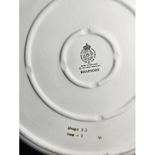 50 - A large blue and white lidded casserole dish by Royal Worcester in the Rhapsody design depicting blu... 
