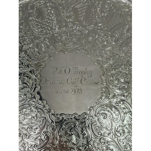 52 - 2 shelves of assorted plated ware, to include a boxed Mappin & Webb silver plated tray with an i... 