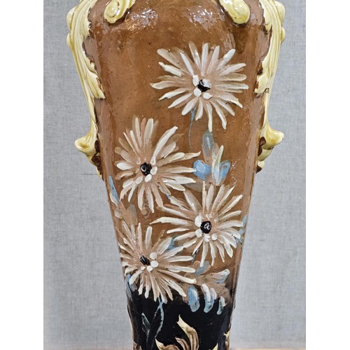 81 - Large Continental Majolica Jardinière on Stand, late 19th / early 20th century, of impressive propor... 
