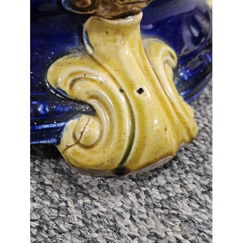 81 - Large Continental Majolica Jardinière on Stand, late 19th / early 20th century, of impressive propor... 