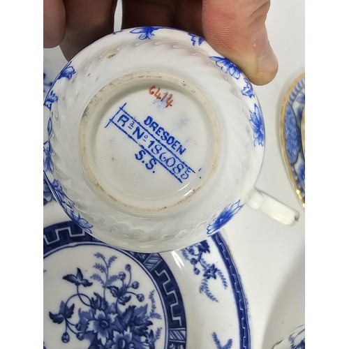 90 - A quantity of collectable ceramics to include 9x pieces of Dresden ceramics to include 2x trios a cu... 