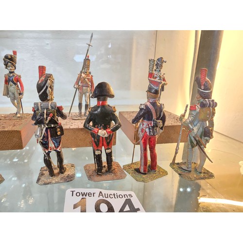206 - A collection of 11x rare antique hand painted hollow cast lead military figures, German (Nuremberg),... 