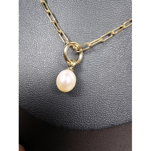 218 - An as new unused attractive gold on 925 silver pendant necklace featuring a elegant pendant set with... 