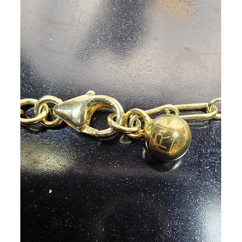 218 - An as new unused attractive gold on 925 silver pendant necklace featuring a elegant pendant set with... 