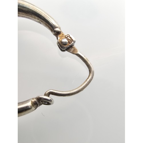 232 - 2 pairs of 925 silver earrings, to include a lovely quality pair of leaf formed clip on earrings mar... 