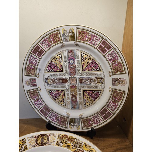 192 - A collection of 4 highly decorated Spode plates from the Celtic illuminated manuscripts, to include ... 