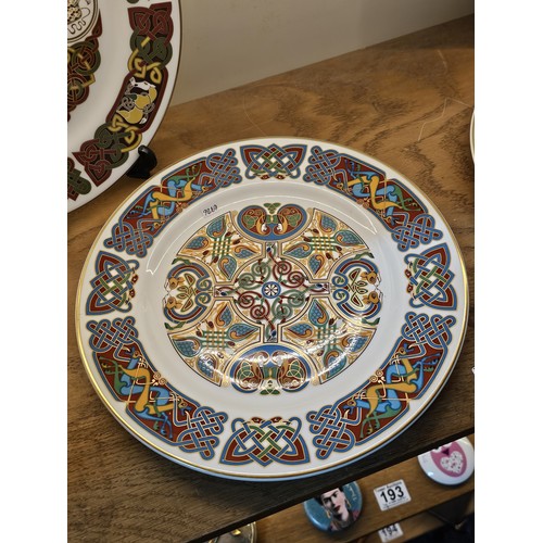 192 - A collection of 4 highly decorated Spode plates from the Celtic illuminated manuscripts, to include ... 